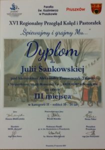 Dyplom Julii III nagroda XVI PKiP Pruszkw